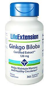 Ginkgo Biloba Certified Extract T 365 v-caps)* Life Extension